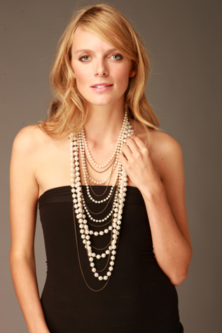 Layered Pearl Necklace With Chain