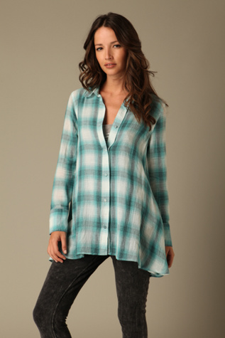 Merrie's Button Down Plaid Top