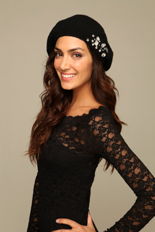 Knit Gem Crochet Beret