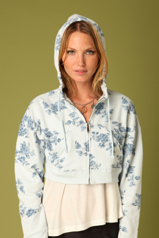 Floral Cropped Hoodie