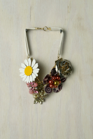 One of a Kind Vintage Flower Necklace