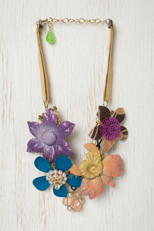 One of a Kind Vintage Flower Necklace
