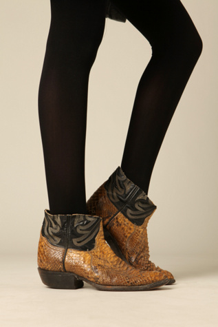 Vintage Cutoff Snake Boots