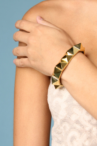 Gold Pyramid Bracelet