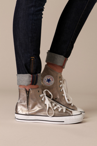 Metallic Zipper Converse