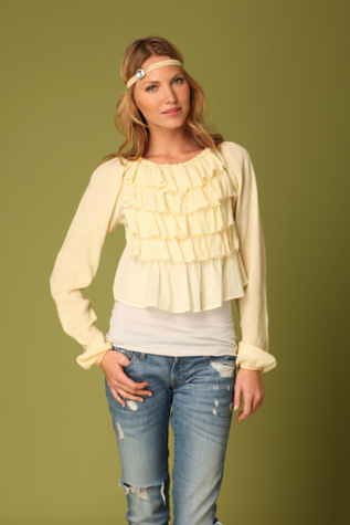 Eden Ruffle Peasant Top