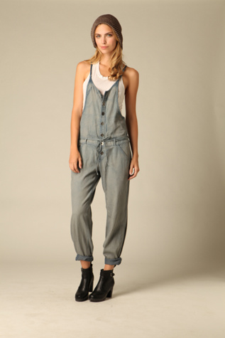 Loose Denim Coveralls