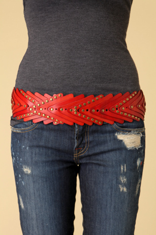 Studded Geometric Belt