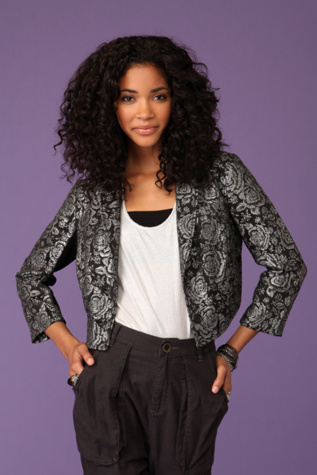 Cropped Brocade Blazer