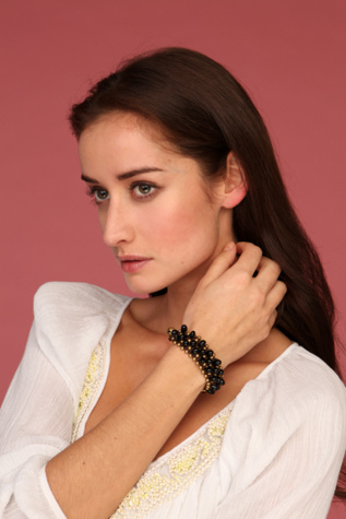 Black Beaded Bracelet