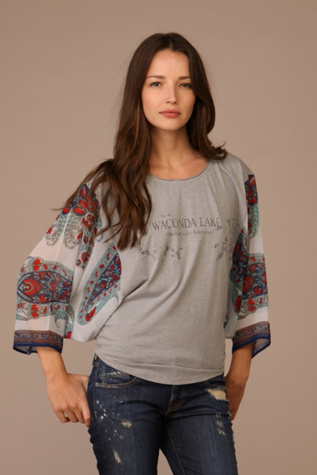 We The Free Scarf Sleeve Tee