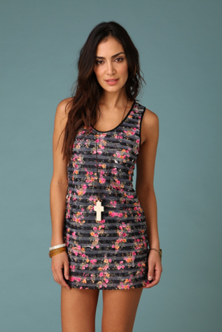 Ruffled Flowers Shift Dress