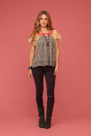 FP Skinny Stud Distressed Cord