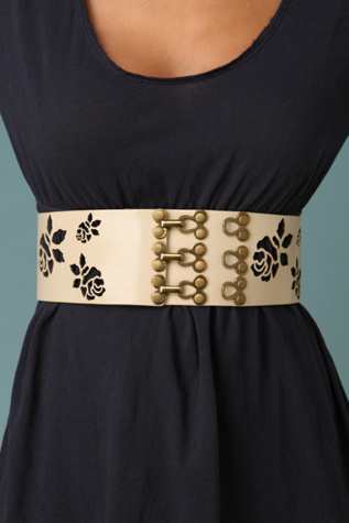 Rose Cutout Waist Belt