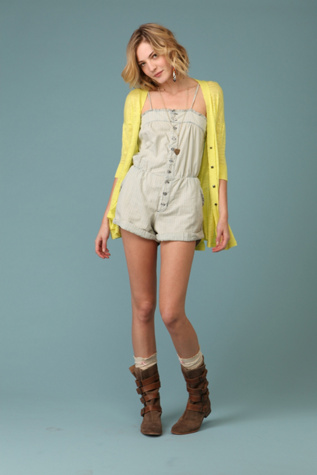 Ever Sequoia Pinstripe Romper