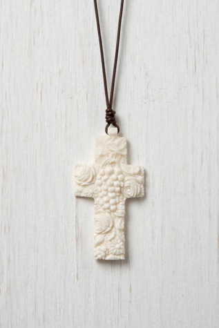 Bone Cross Necklace