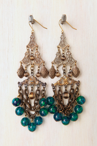 One Of A Kind Blue Chandelier Earrings