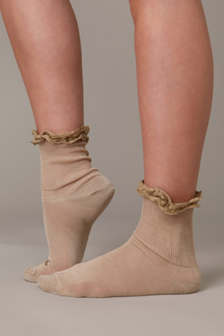 Mercerized Lace Trim Sock