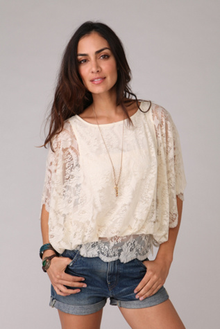 Draped Lace Top