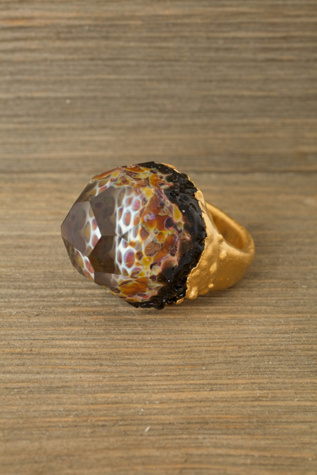 Golden Glass Ring