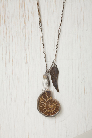 Ammonite Cluster Necklace