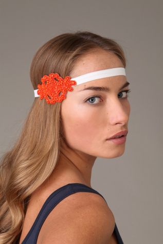 Seed Bead Applique Headband