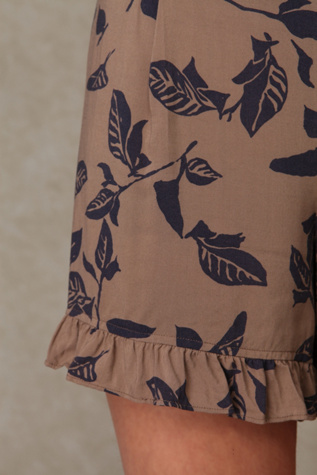 Navy/Taupe Print