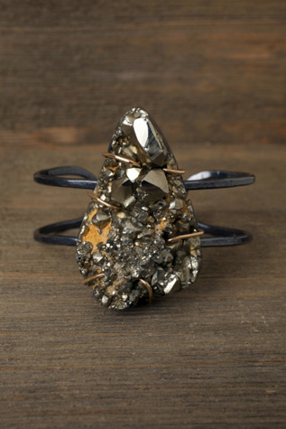 One of a Kind Pyrite Cuff