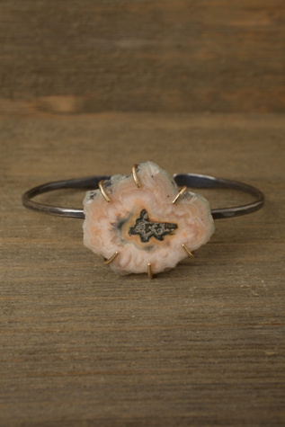 One of a Kind Agate Slice Cuff