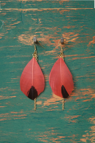Dipped Feather Earrings