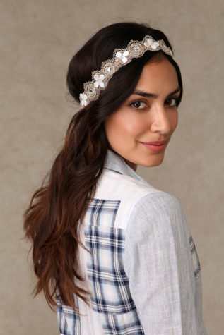 Shell & Crochet Headband :  headband hair accessories shells hair