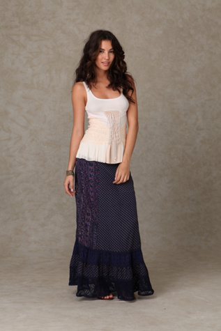 Convertible Floral Lace Maxi Skirt