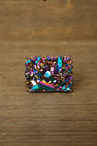 Rainbowed Druzy Ring at Free People Clothing Boutique