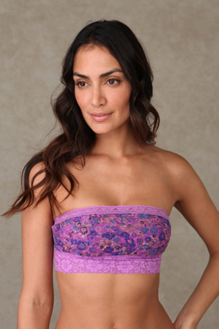 Floral Lurex Lace Bandeau