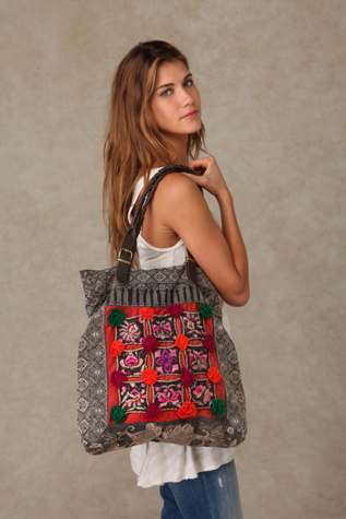 Embroidered Vintage Tote