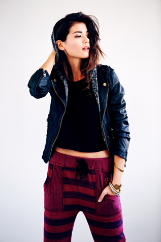 Doma Hooded Biker Jacket