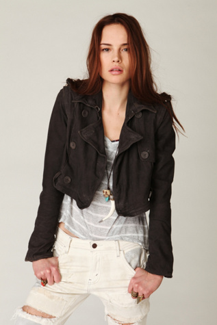 Muu Baa Convertible Leather Trench Coat