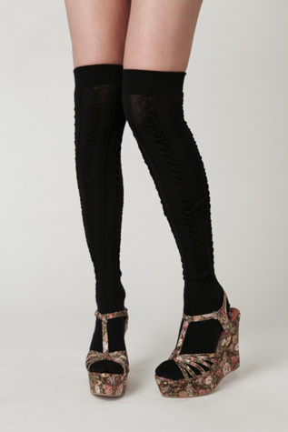 Aran Sheer Tall Cable Sock