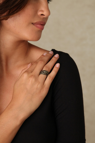 Wrapped Feather Ring