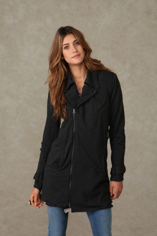 Long Wool Moto Jacket