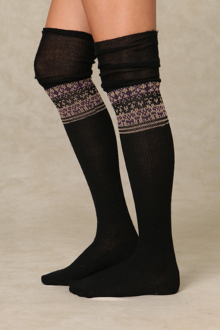 Band Of Fairisle Tall Sock