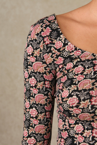 Bohemian Florals 3/4 Sleeve Top