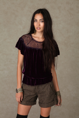 Velvet and Lace Top
