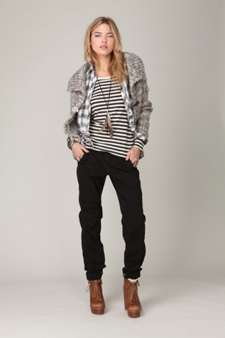 Washed Satin Utility Pant