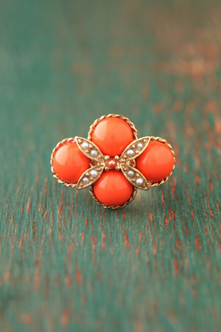 Coral Cluster Ring