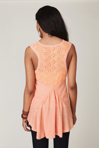 Eyelet Back Trapeze Tank