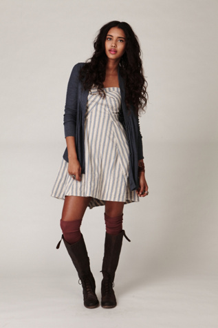 Striped Fit N Flare Dress