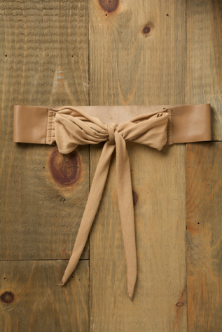 Knit and Leather Skinny Wraps
