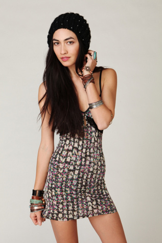 Printed Lacey Keyhole Cami