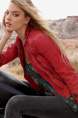 Doma Red Leather Jacket